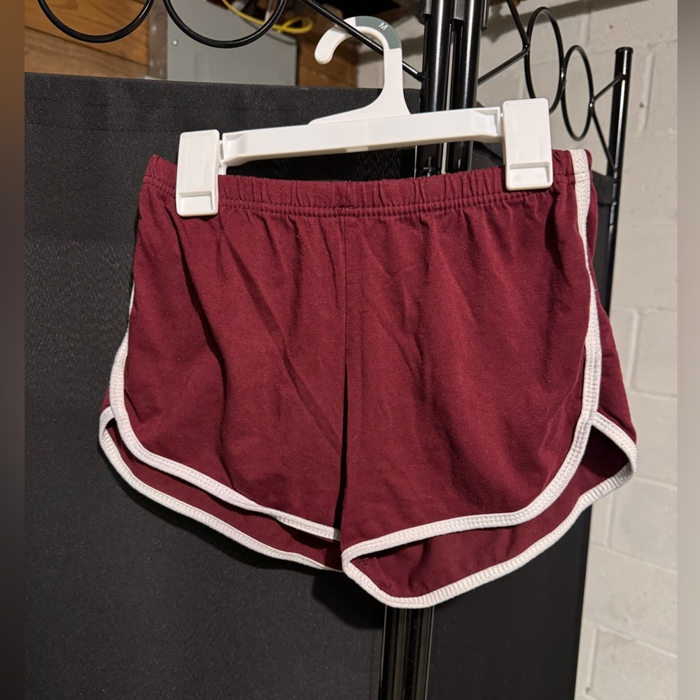 Women's Burgundy Athletic Shorts